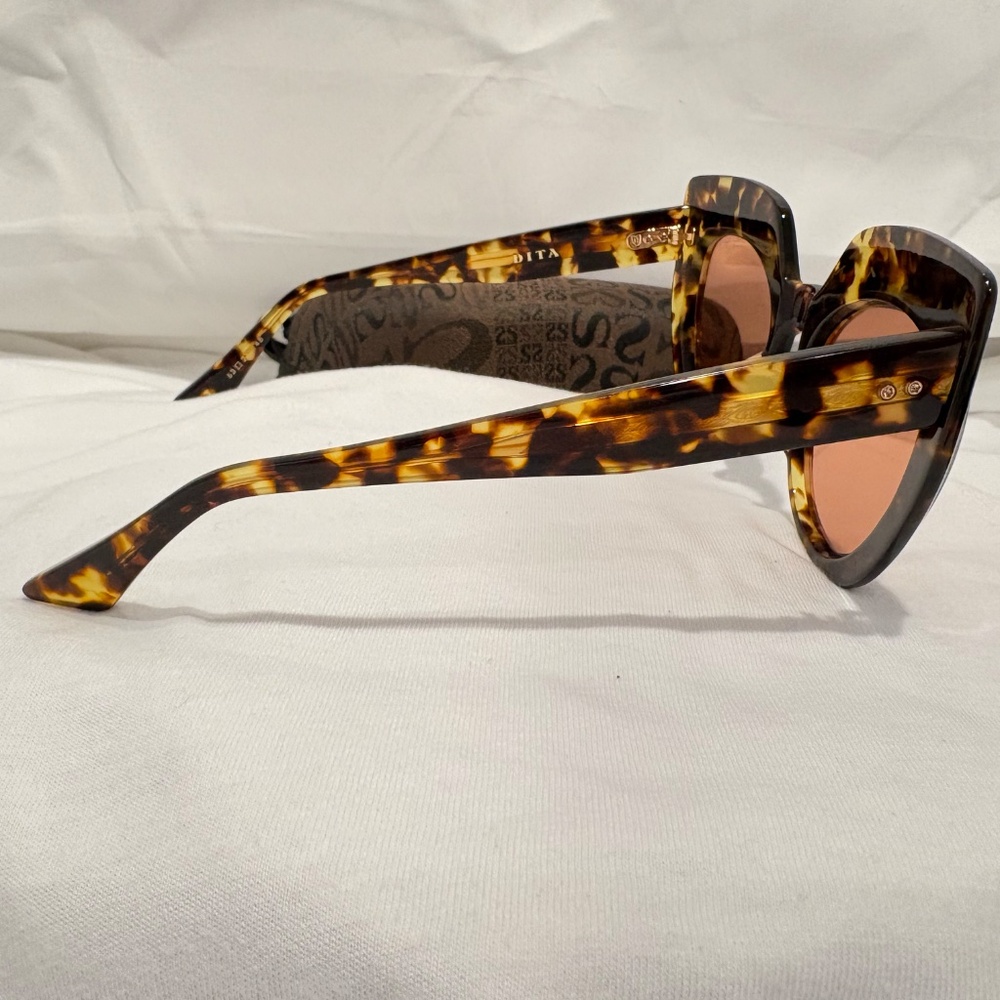 NEW! DITA CONIQUE DTS514-02-TKT; TOKYO TORTOISE W/AMBER ROSE LENS 100% AUTHENTIC - Picture 4 of 7